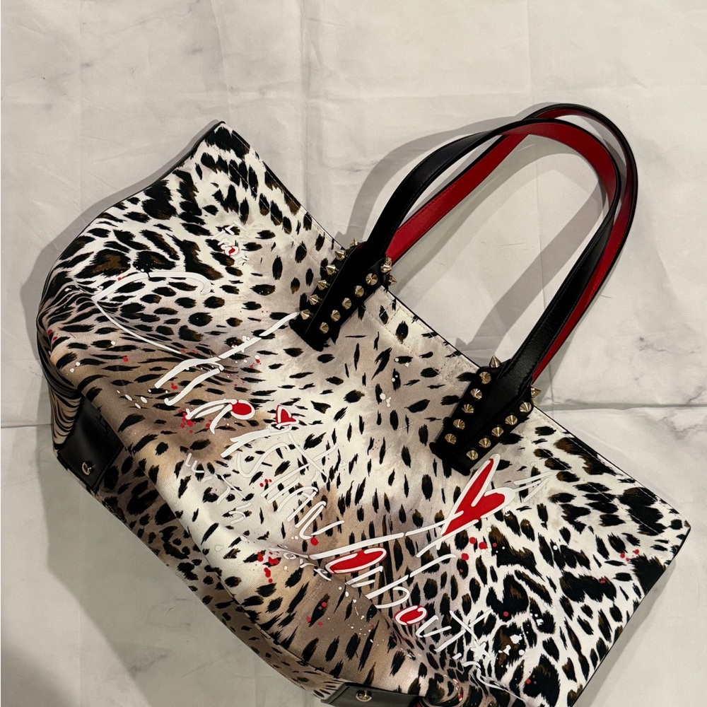 Christian Louboutin Leopard Print Cabata Tote